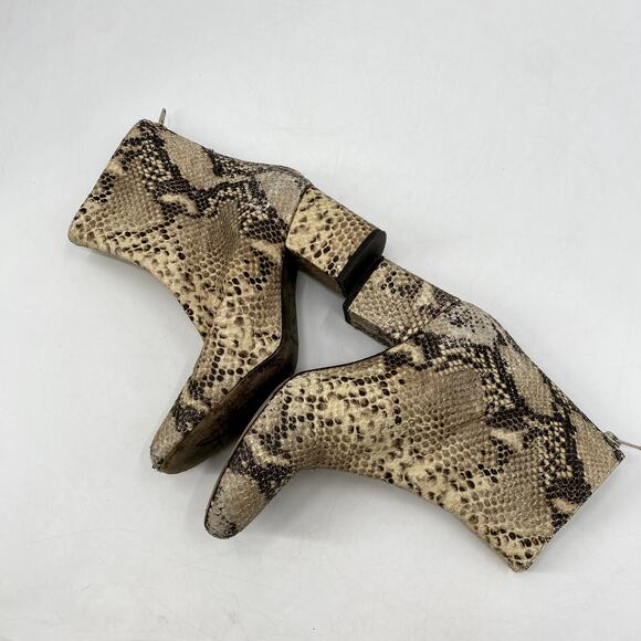 Free People Snakeskin Block Heel booties - Picture 5 of 9